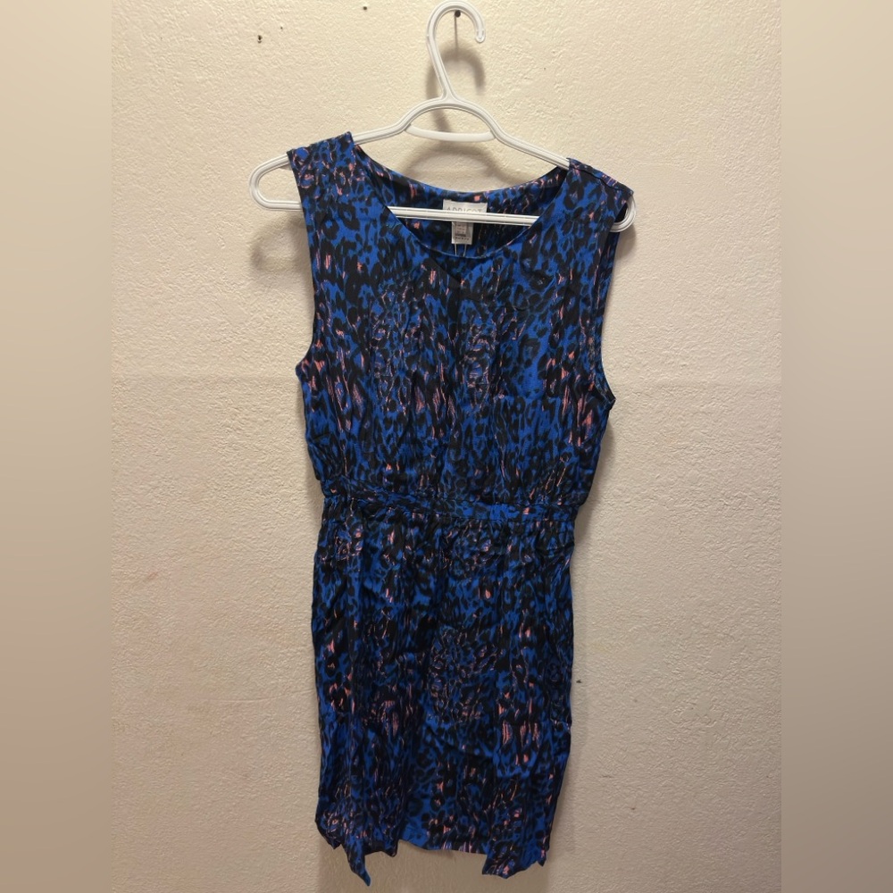 Animal Print Blue Dress